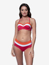 DORINA Πορτοκαλί και ροζ γυναικείο ριγέ σλιπ μπικίνι DORINA Lawaki