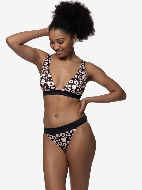 DORINA Ροζ και μαύρο γυναικείο μπικίνι τοπ με σχέδια DORINA Λάγος