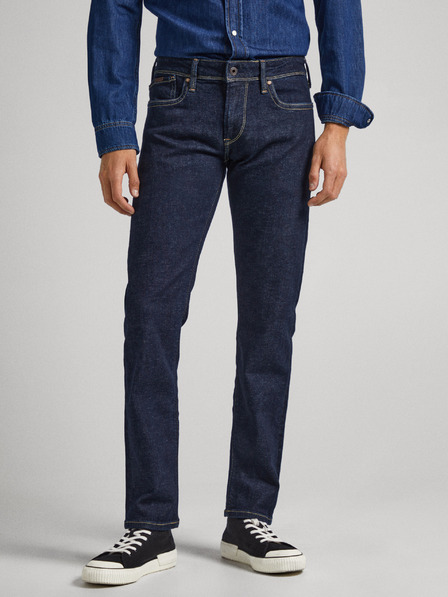 Pepe Jeans Σκούρο μπλε ανδρικό τζιν στενής εφαρμογής Pepe Jeans Hatch