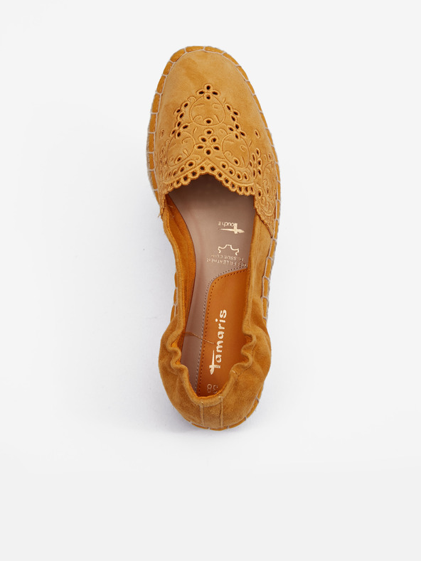 Tamaris Μουστάρδα σουέτ εσπαντρίγιες Tamaris