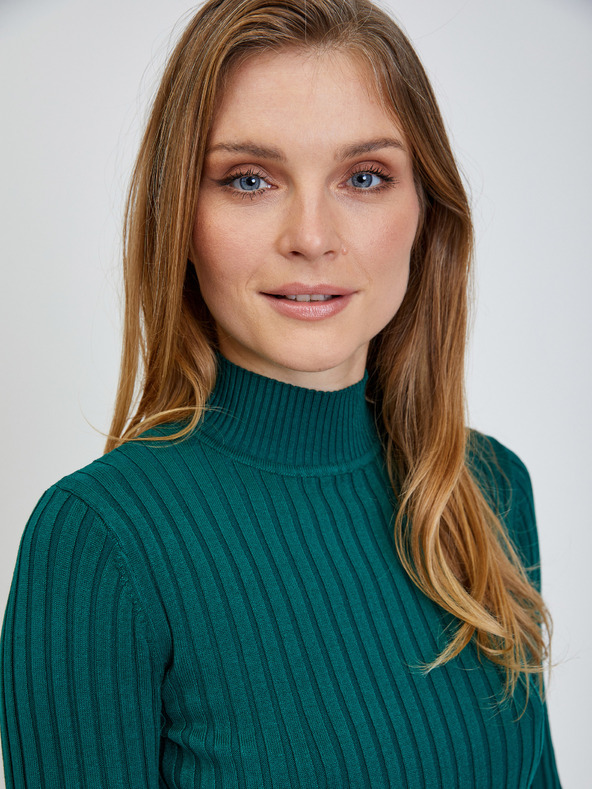 Orsay Πράσινο πουλόβερ με ραβδώσεις ORSAY