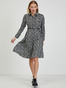 Orsay Λευκό και μαύρο γυναικείο φόρεμα ORSAY με μοτίβο