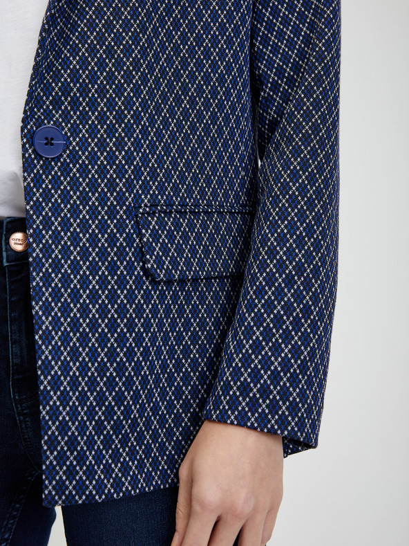 Orsay Λευκό και μπλε γυναικείο σακάκι με σχέδιο ORSAY