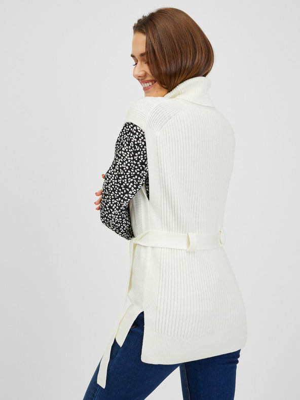 Orsay Κρεμ γυναικείο πουλόβερ γιλέκο ORSAY