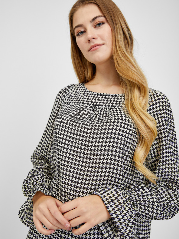 Orsay Μαύρη και λευκή γυναικεία μπλούζα με μοτίβο ORSAY