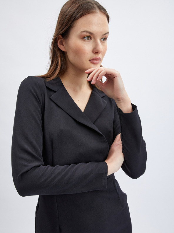 Orsay ORSAY Μαύρο γυναικείο φόρεμα-καμπαρντίνα ORSAY