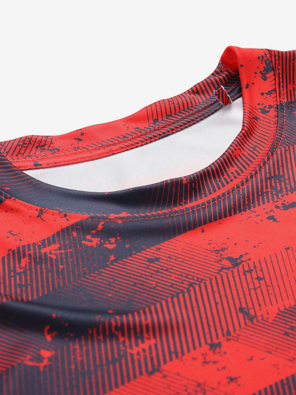 ALPINE PRO Κόκκινο ανδρικό λειτουργικό μπλουζάκι με σχέδιο ALPINE PRO QUATR