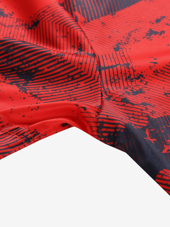 ALPINE PRO Κόκκινο ανδρικό λειτουργικό μπλουζάκι με σχέδιο ALPINE PRO QUATR