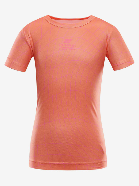 ALPINE PRO ALPINE PRO BASIKO παιδικό πορτοκαλί T-shirt γρήγορου στεγνώματος