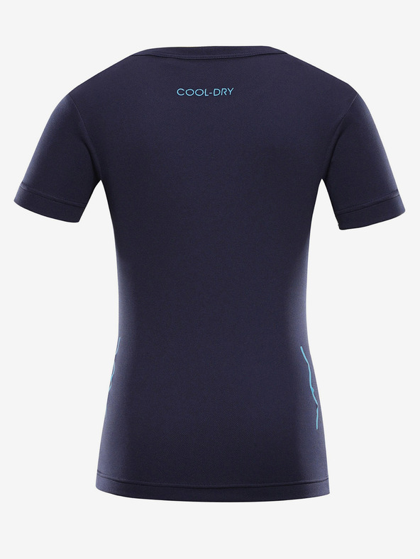 ALPINE PRO Σκούρο μπλε παιδικό μπλουζάκι γρήγορου στεγνώματος ALPINE PRO BASIKO