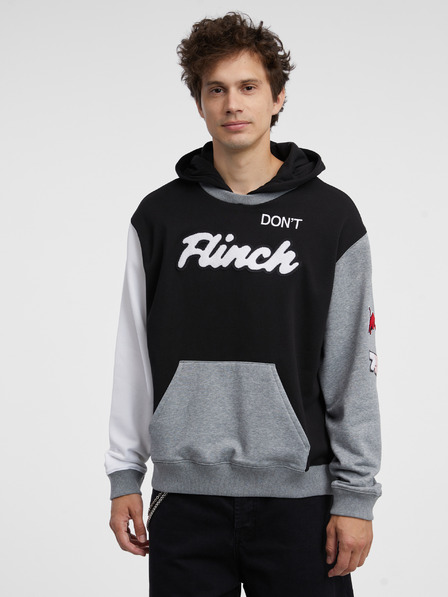 Puma Γκρι και μαύρο ανδρικό φούτερ με κουκούλα Puma