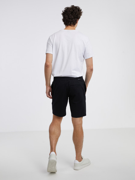 Tom Tailor Denim Μαύρο ανδρικό λινό σορτσάκι Tom Tailor Denim