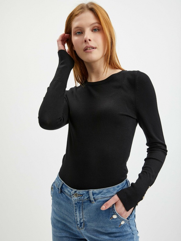 Orsay Μαύρο γυναικείο ελαφρύ πουλόβερ ORSAY