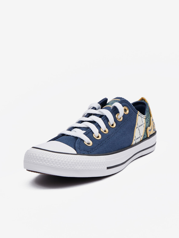 Converse Σκούρο μπλε γυναικεία παπούτσια Converse Chuck Taylor All Star Garden Noir με μοτίβο