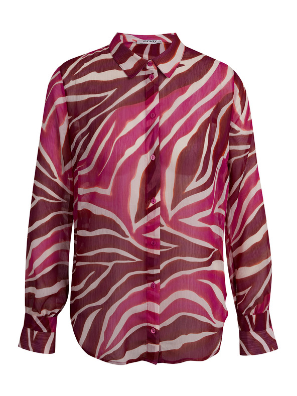 Orsay Ροζ και μπορντό γυναικεία μπλούζα με σχέδια ORSAY