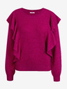 Orsay Ροζ σκούρο γυναικείο πουλόβερ με βολάν ORSAY