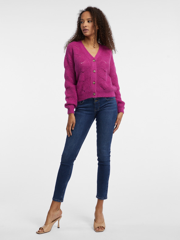 Orsay Γυναικεία ζακέτα σε σκούρο ροζ χρώμα ORSAY