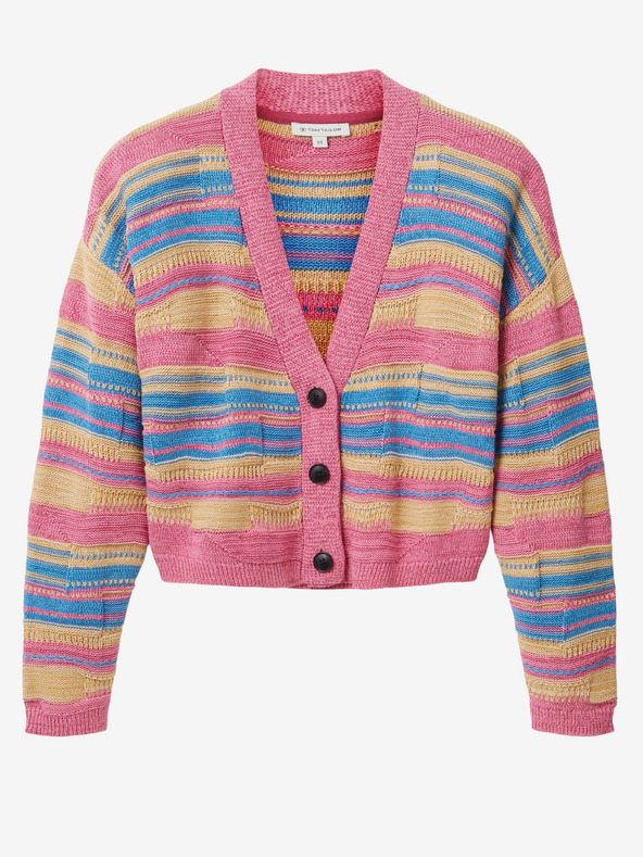 Tom Tailor Γυναικείο ριγέ πουλόβερ Tom Tailor ροζ