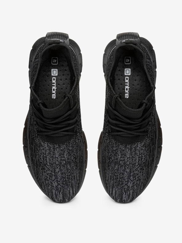 Ombre Clothing Μαύρα ανδρικά μαύρα αθλητικά παπούτσια Ombre Clothing