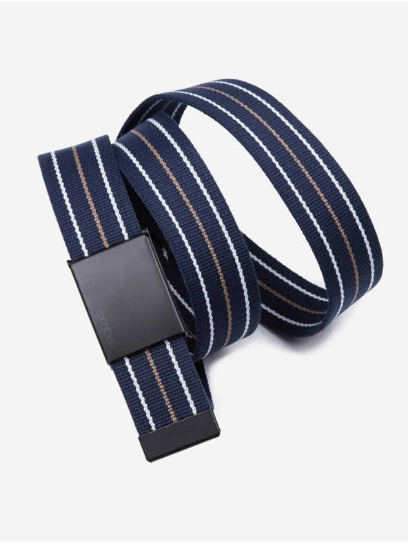 Ombre Clothing Σκούρο μπλε ανδρική ριγέ ζώνη Ombre ρούχα