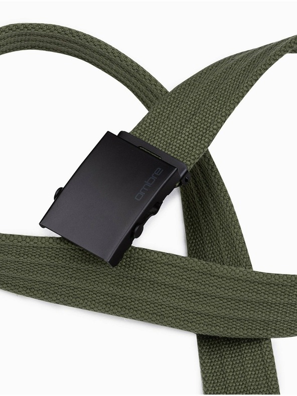 Ombre Clothing Πράσινη ανδρική ζώνη Ombre Ρούχα