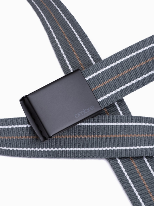 Ombre Clothing Ανδρική υφασμάτινη ζώνη - γκρι A648