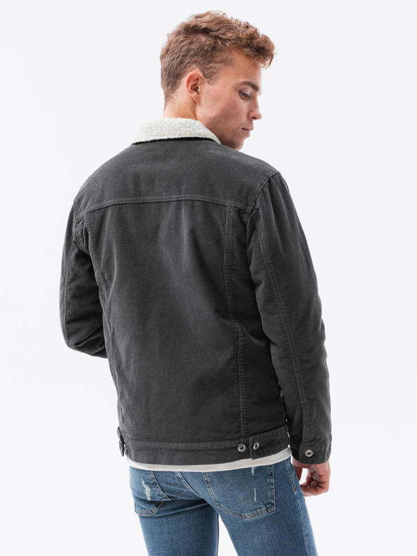 Ombre Clothing Σκούρο γκρι Ανδρικά ρούχα Ombre C524 Transitional Jacket