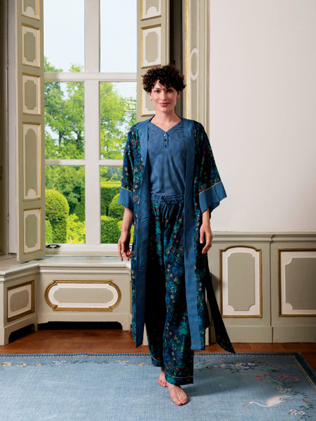 PiP studio Γυναικείο μπλε γυναικείο μοτίβο κιμονό PiP studio Kyoto Festival Blue