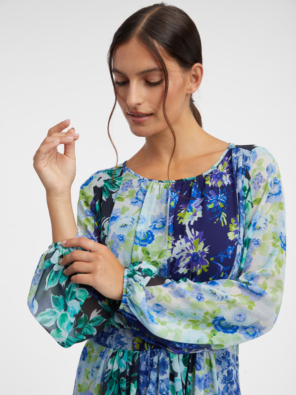 Orsay Μπλε γυναικείο φόρεμα με φλοράλ ORSAY