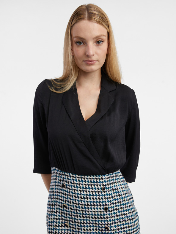 Orsay Μαύρο γυναικείο φόρεμα με σχέδιο ORSAY