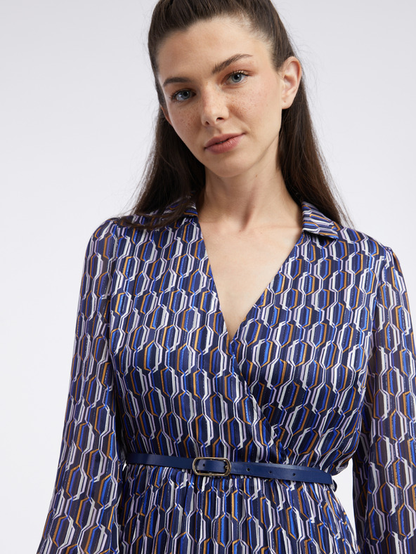 Orsay Σκούρο μπλε γυναικείο φόρεμα με σχέδιο ORSAY