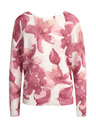 Orsay Ροζ και λευκό γυναικείο φλοράλ πουλόβερ ORSAY