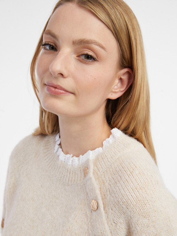 Orsay Μπεζ γυναικείο ριγέ πουλόβερ ORSAY