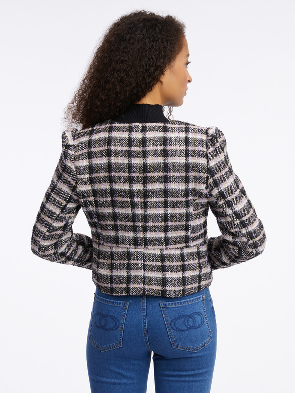 Orsay Μαύρο γυναικείο καρό μπουφάν ORSAY