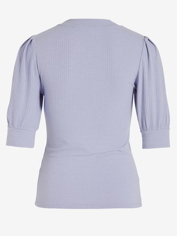 Vila Ανοιχτό μωβ γυναικείο μπλουζάκι με ραβδώσεις VILA Felia