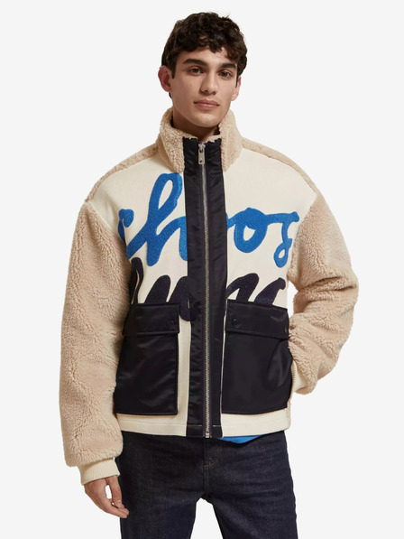 Scotch & Soda Μπεζ ανδρικό ελαφρύ μπουφάν Scotch & Soda