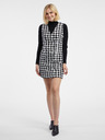 Orsay ORSAY Λευκό και μαύρο γυναικείο καρό φόρεμα