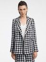 Orsay Λευκό και μαύρο γυναικείο καρό σακάκι ORSAY