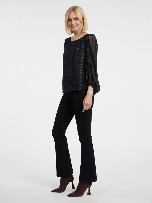 Orsay Μαύρη γυναικεία μπλούζα με σχέδιο ORSAY