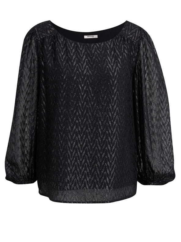 Orsay Μαύρη γυναικεία μπλούζα με σχέδιο ORSAY