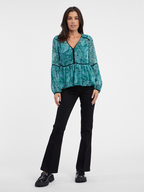 Orsay Τυρκουάζ γυναικεία μπλούζα με σχέδιο ORSAY