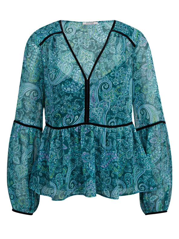 Orsay Τυρκουάζ γυναικεία μπλούζα με σχέδιο ORSAY