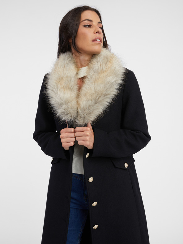 Orsay Μαύρο γυναικείο μάλλινο παλτό ORSAY