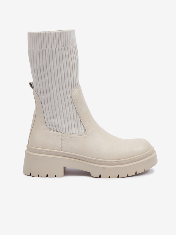 Orsay Μπεζ γυναικείες χειμερινές μπότες ORSAY