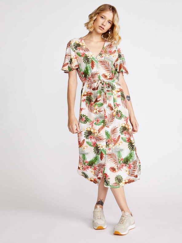 Vero Moda Κρεμώδες φλοράλ φόρεμα VERO MODA Simply