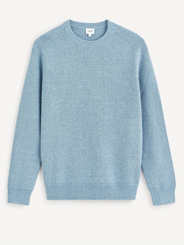 Celio Γαλάζιο ανδρικό βασικό πουλόβερ Celio Femoon