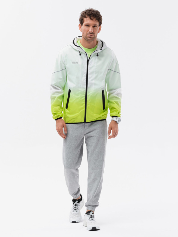 Ombre Clothing Πράσινο και λευκό ανδρικό σακάκι Ombre Clothing