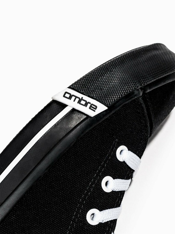 Ombre Clothing Μαύρα ανδρικά αθλητικά παπούτσια αστραγάλου T304