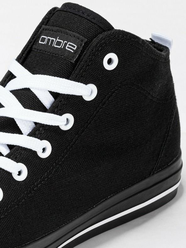 Ombre Clothing Μαύρα ανδρικά αθλητικά παπούτσια αστραγάλου T304