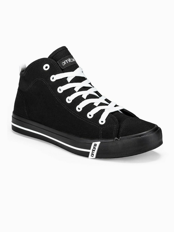 Ombre Clothing Μαύρα ανδρικά αθλητικά παπούτσια αστραγάλου T304